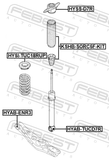 Febest HYAB-TUCD7R Bushing, Rear Shock Absorber
