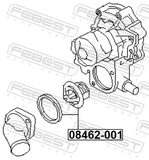 Febest 08462-001 Thermostat 78°C