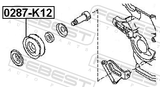 Febest 0287-K12 Pulley Tensioner