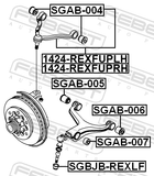 Febest 1424-REXFUPRH Right Upper Front Arm