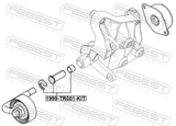 Febest 1999-TR001-KIT Bush Bearing Kit, Belt Tensioner