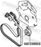 Febest 0487-CW6WCS Tension Pulley