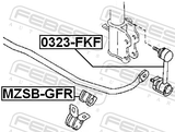 Febest MZSB-GFR Rear Stabilizer Bar Bush D17
