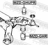 Febest MZD-GHUPR Rear Shock Absorber Jounce Bumper