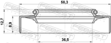 Febest 95GDW-38580913C Drive Shaft Oil Seal 36.5X58.3X8.9X12.7