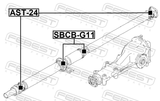 Febest SBCB-G11 Drive Shaft Bearing (Repair Kit)