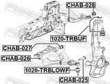 Febest 1020-TRBUF Ball Joint Front Upper Arm