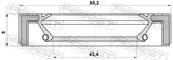 Febest 95GAY-45650808L Drive Shaft Oil Seal 43.4X65.2X8