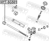 Febest HYT-SGS01 Steering Rack Bushing