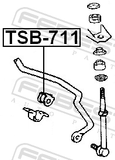 Febest TSB-711 Rear Stabilizer Bar Bush D17