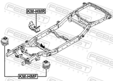 Febest KM-HMR Rear Engine Mount