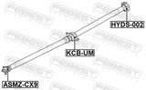 Febest KCB-UM Drive Shaft Bearing (Repair Kit)