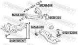 Febest MZAB-088 Bushing, Front Lower Control Arm