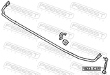 Febest 1923-X3R Rear Stabilizer Link / Sway Bar Link
