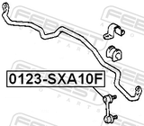 Febest 0123-SXA10F Front Stabilizer Link / Sway Bar Link