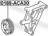 Febest 0188-ACA30 Pulley Idler