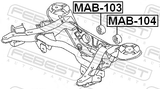 Febest MAB-103 Rear Differential Bushing