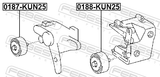 Febest 0187-KUN25 Pulley Tensioner Kit