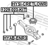 Febest 1229-023-KIT Repair Kit, Camber Adjusting Eccentric Bolt