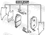 Febest 0203-Z50F Disc Brake Clip Set