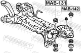 Febest MAB-142 Subframe Bushing