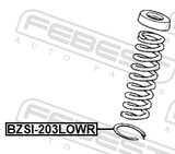 Febest BZSI-203LOWR Rear Spring Lower Seat