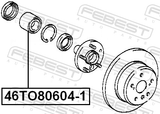 Febest 46TO80604-1 Rear Wheel Bearing 38X64X33X36