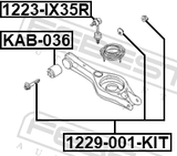 Febest 1229-001-KIT Repair Kit, Camber Adjusting Eccentric Bolt