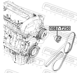 Febest 1087-T250 Tension Pulley