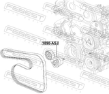 Febest 1890-ASJ Belt Tensioner