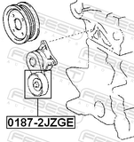 Febest 0187-2JZGE Pulley Tensioner Kit