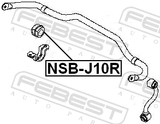 Febest NSB-J10R Rear Stabilizer Bar Bush D19
