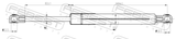 Febest 02117-003 Trunk Gas Strut (With End Damping) L268/510N