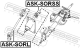 Febest ASK-SORL Lower Intermediate Steering Shaft
