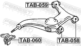 Febest TAB-058 Rear Arm Bushing