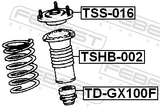 Febest TD-GX100F Front Shock Absorber Jounce Bumper