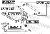 Febest LRAB-021 Rear Arm Bushing