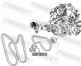 Febest 3287-ESCII Pulley Tensioner