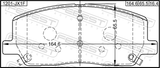 Febest 1201-JX1F Pad Kit, Disc Brake, Front - Kit (Including Fitting Kit)