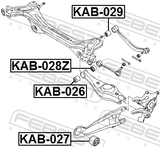 Febest KAB-027 Rear Rod Bushing