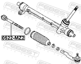 Febest 0522-MZ2 Steering Tie Rod