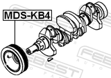 Febest MDS-KB4 Crankshaft Pulley
