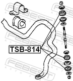 Febest TSB-814 Front Stabilizer Bar Link Bush
