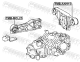 Febest TMB-MCL25 Rear Differential Support Bushing