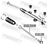 Febest 2122-TOUR Steering Tie Rod