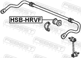 Febest HSB-HRVF Front Stabilizer Bar Bush D26.5