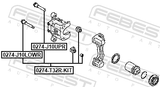 Febest 0274-T32R-KIT Rear Caliper Slide Pin Kit