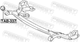 Febest TAB-337 Rear Crossmember Bushing