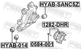 Febest HYAB-014 Rear Knuckle Bushing