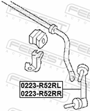 Febest 0223-R52RL Rear Left Stabilizer Link / Sway Bar Link